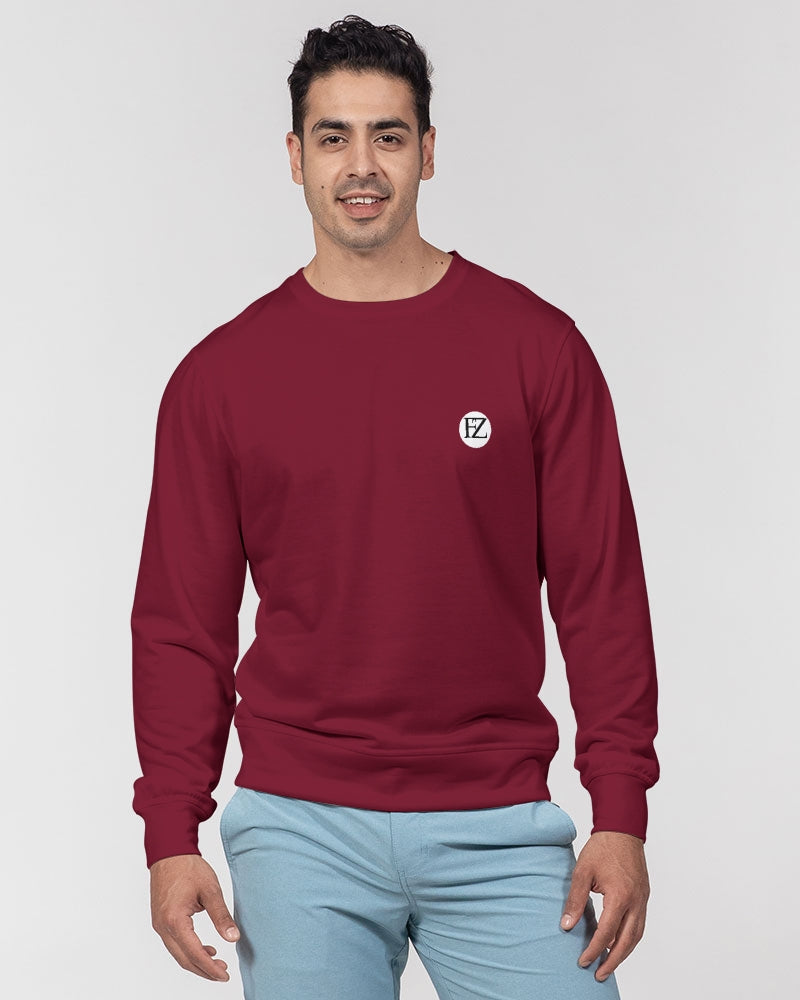 fz zone men's classic french terry crewneck pullover