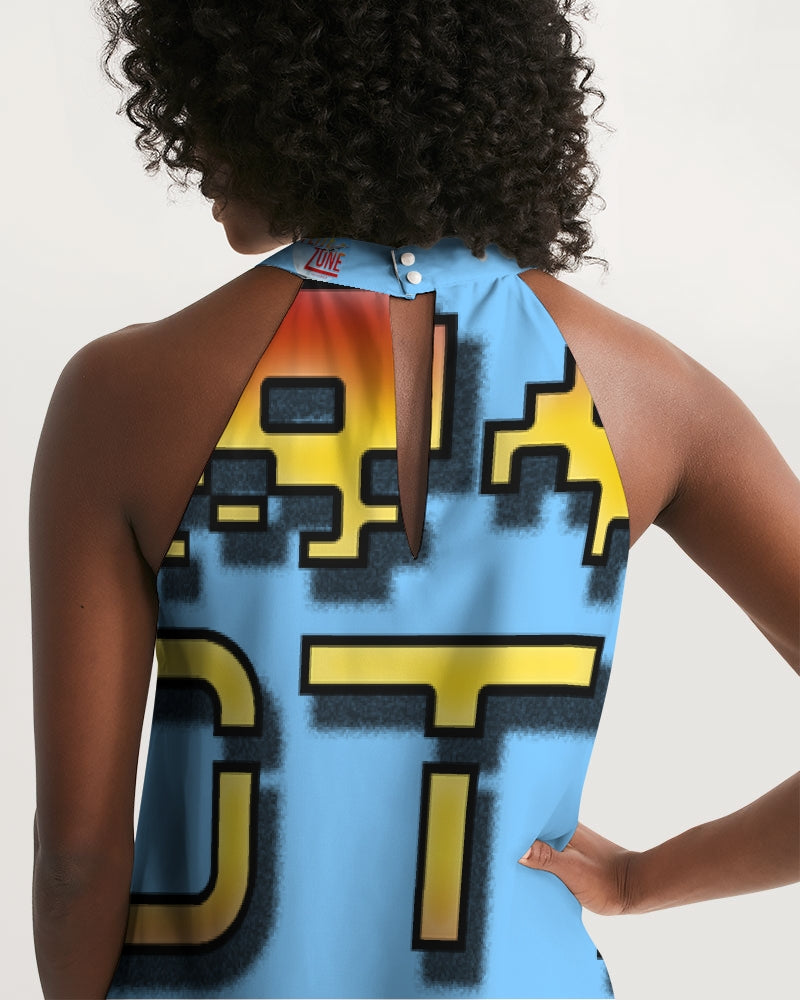 blue sky zone women's halter dress