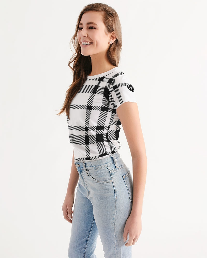 plaid flite women's tee