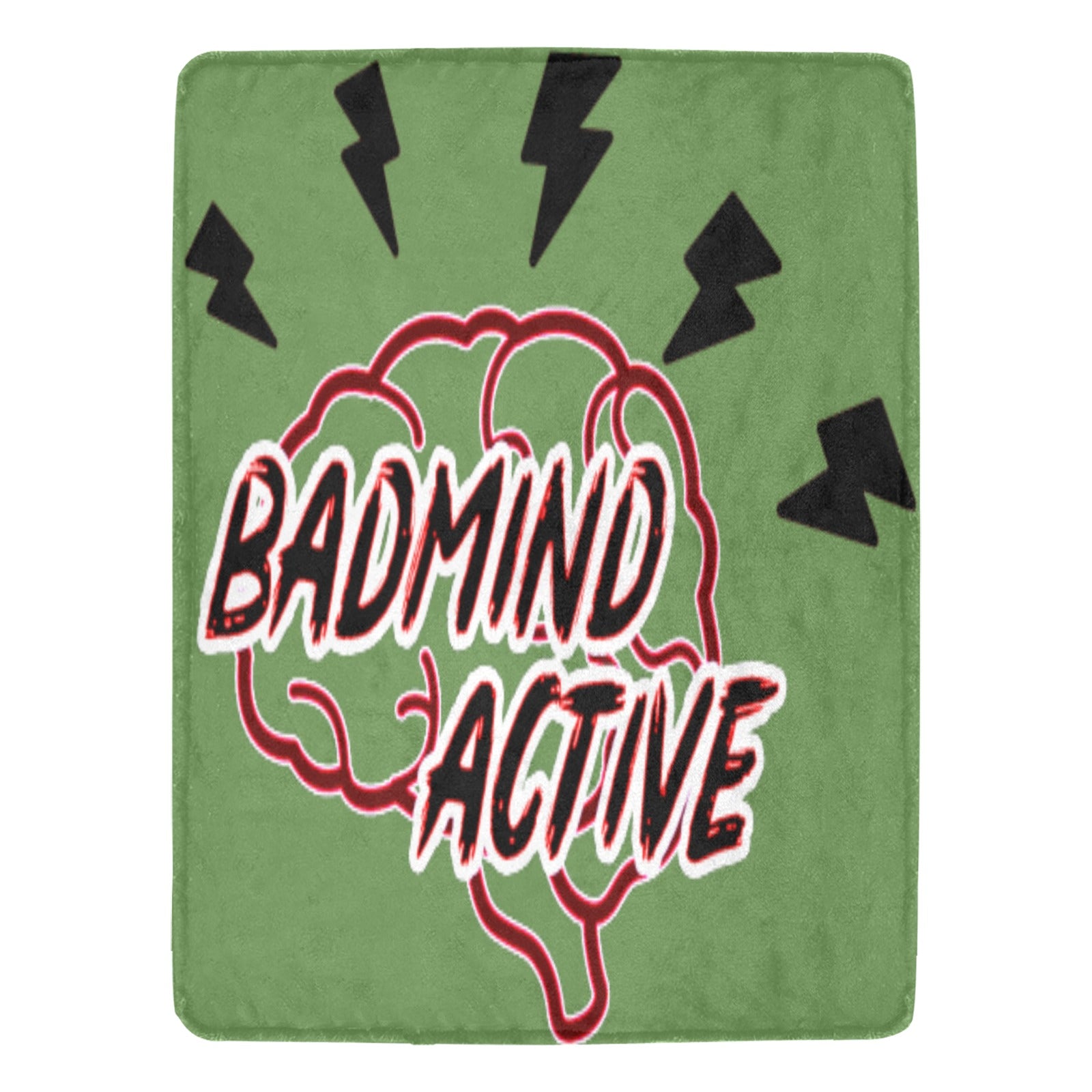 fz ultra soft micro fleece blanket one size / badmind green ultra-soft micro fleece blanket 60"x80" (thick)