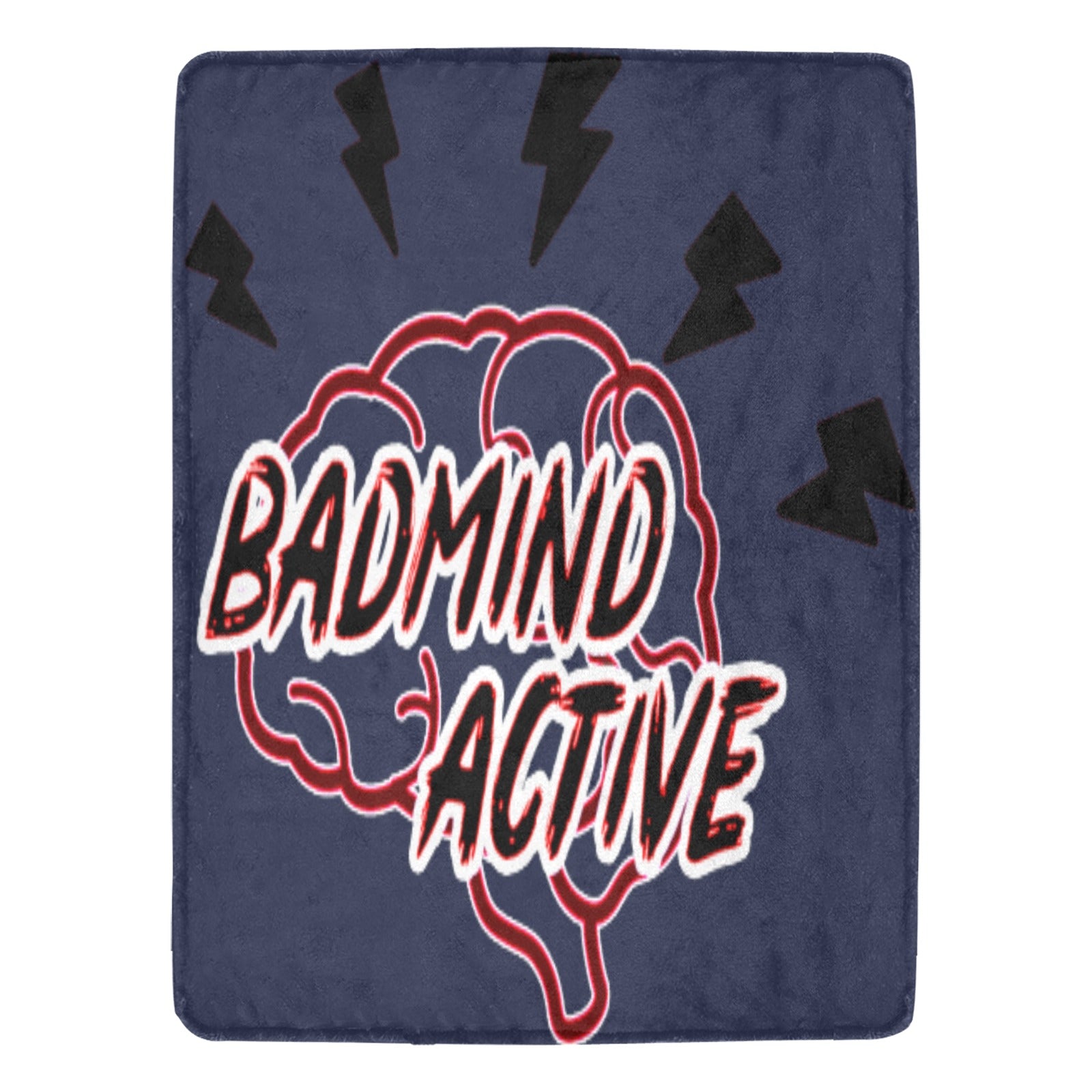 fz ultra soft micro fleece blanket one size / badmind dark blue ultra-soft micro fleece blanket 60"x80" (thick)