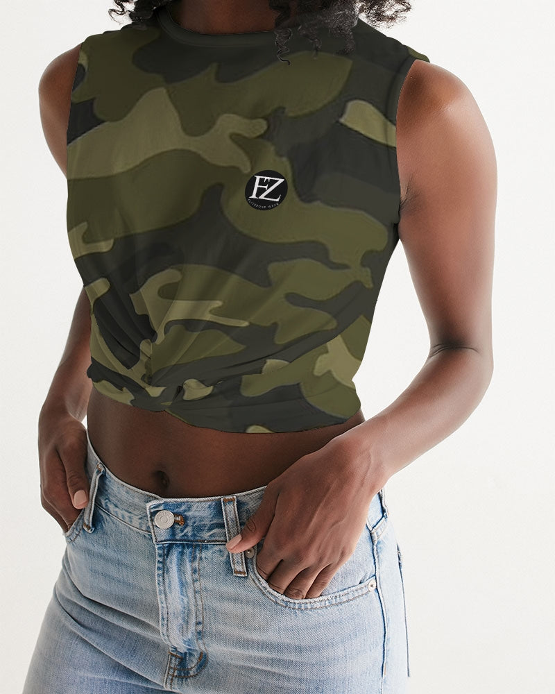 darker shade women's twist-front tank