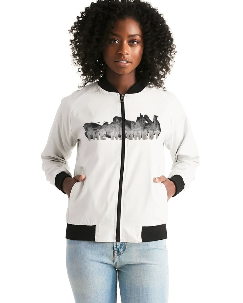 clean stamp women's bomber jacket