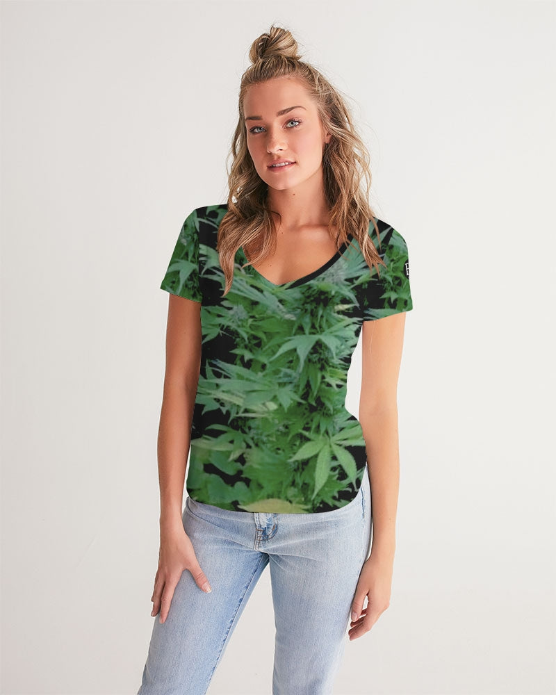 the bud - darker shade women's v-neck tee