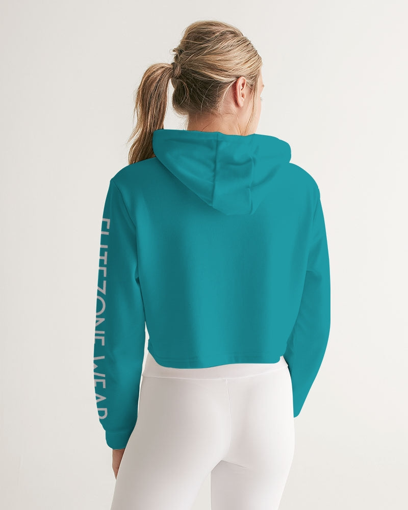 blue sky women's cropped hoodie