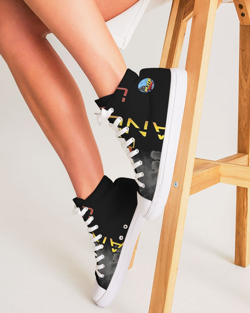 dark flite women's hightop canvas shoe