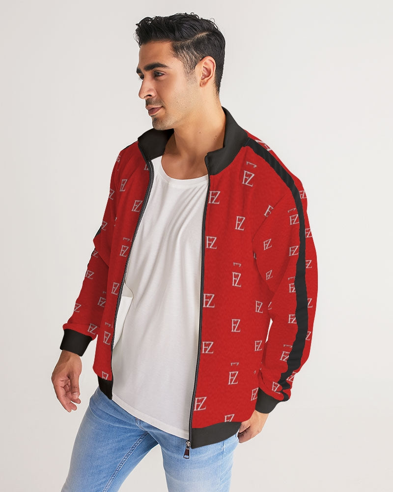FZ ORIGINAL RED 2 Men's Stripe-Sleeve Track Jacket - FZwear