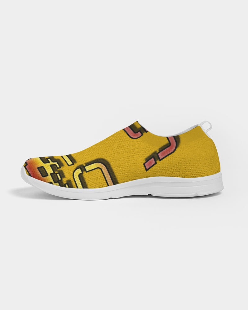 yellow zone women's slip-on flyknit shoe
