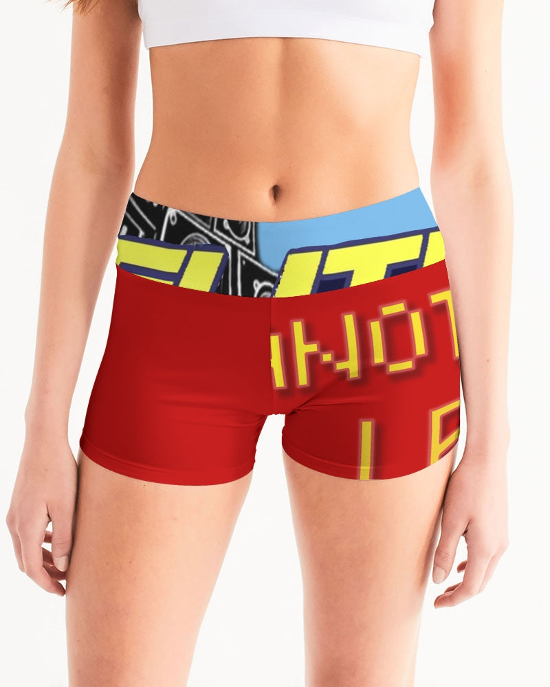 fire flite women's mid-rise yoga shorts