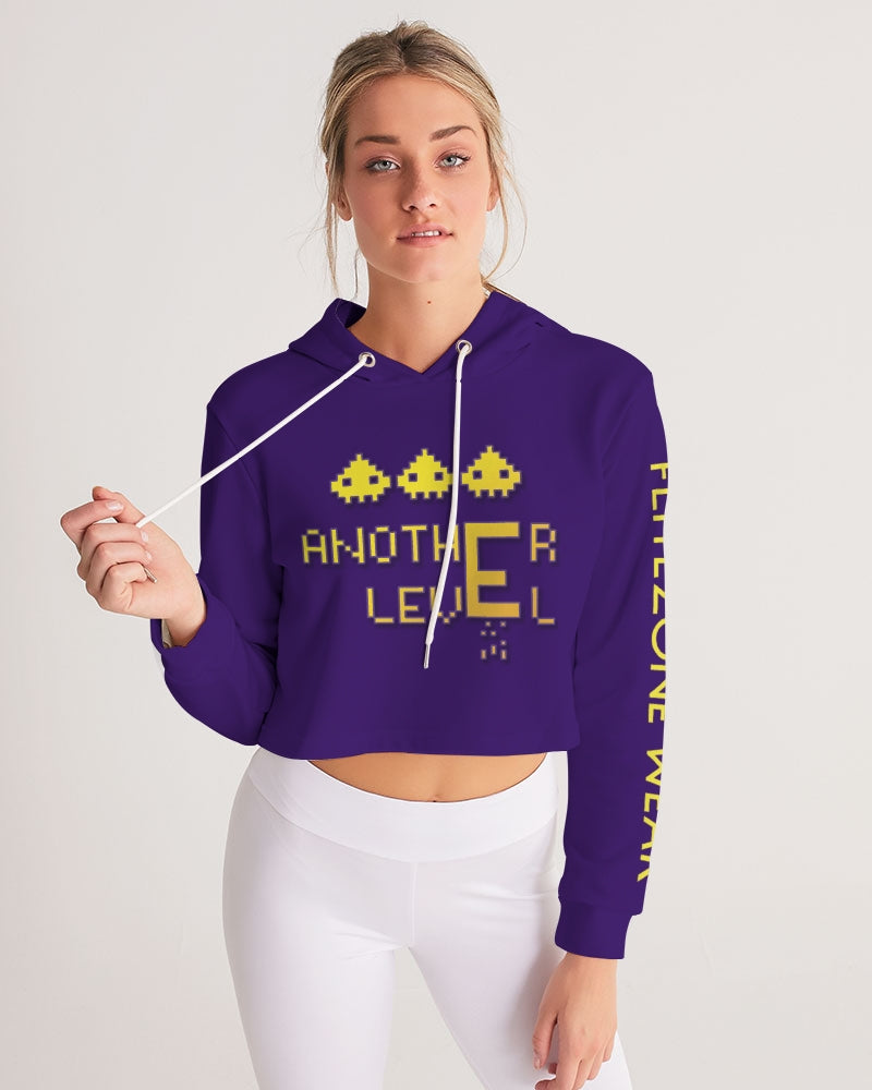 purple flite women's cropped hoodie
