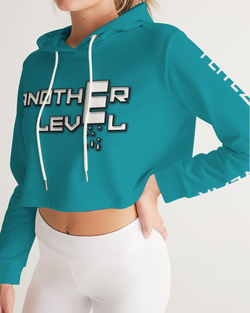 blue sky women's cropped hoodie