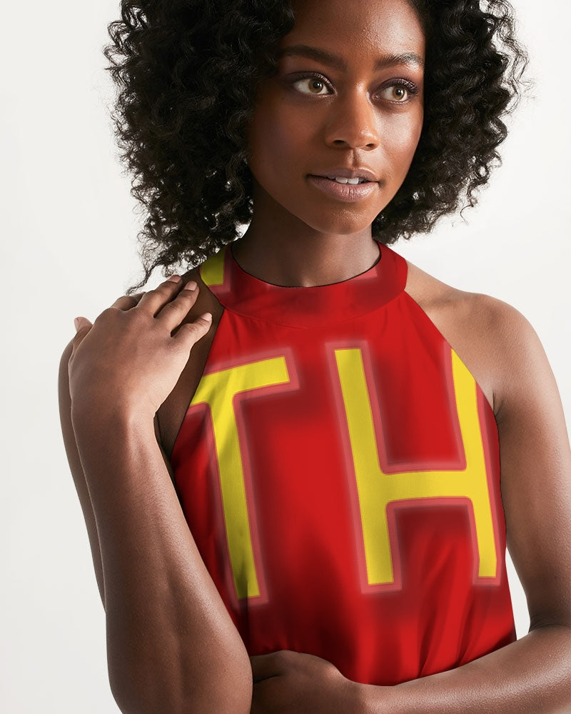 fire flite women's halter dress