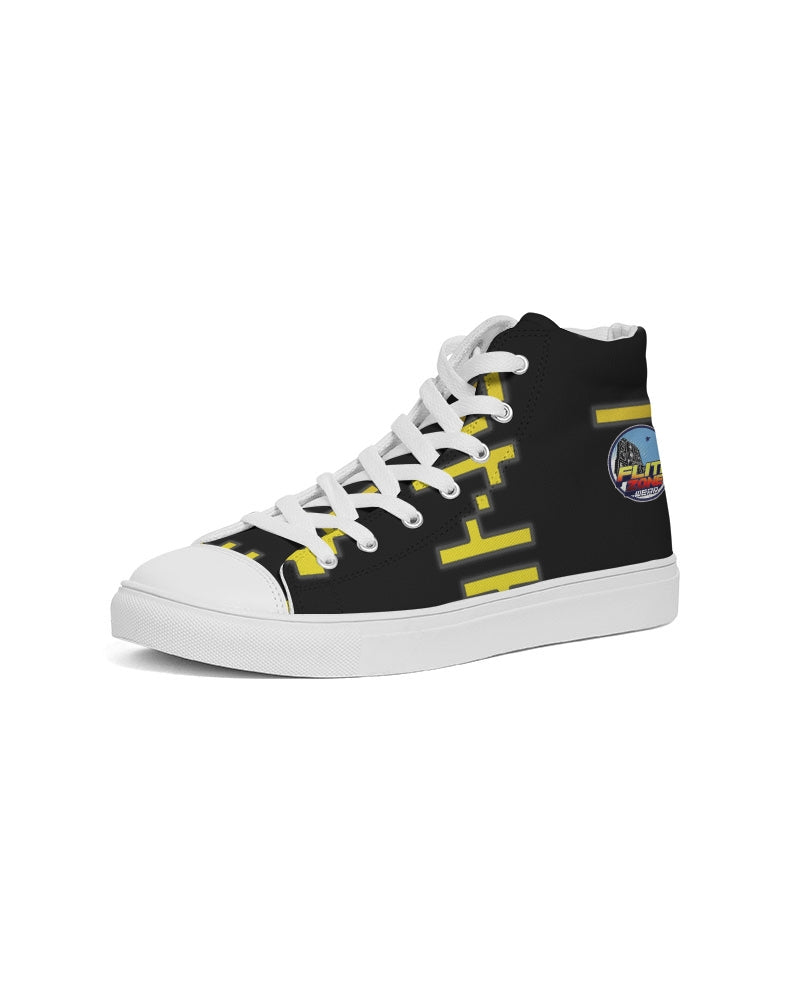 black zone women's hightop canvas shoe