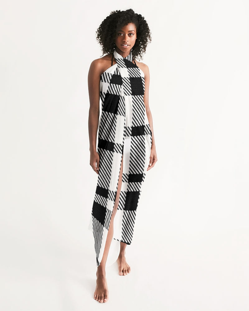 plaid flite swim cover up