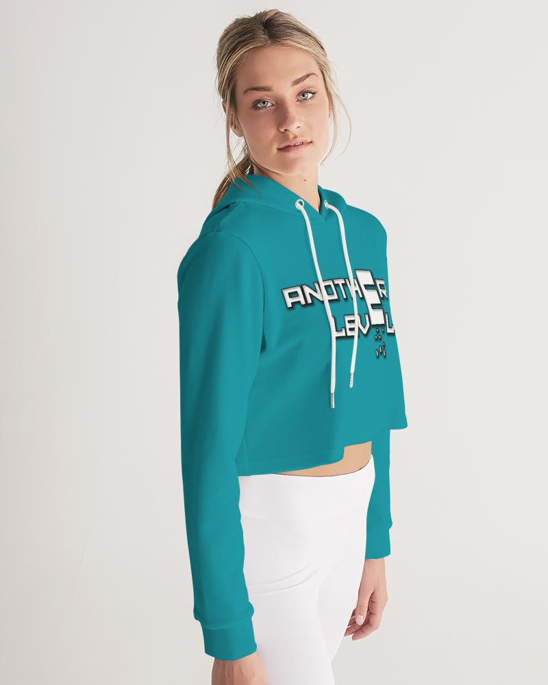 blue sky women's cropped hoodie
