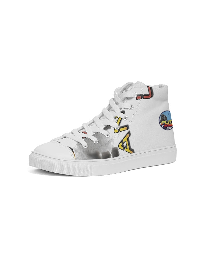 white zone men's hightop canvas shoe