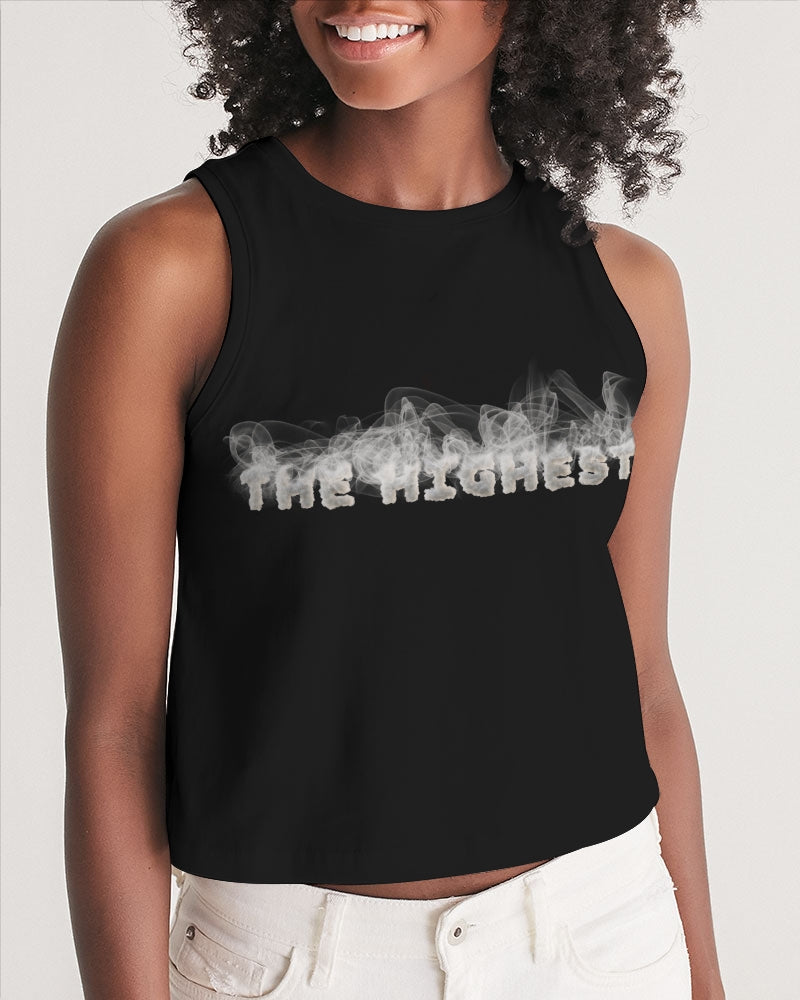 smokin black women's cropped tank