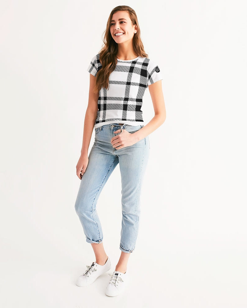 plaid flite women's tee