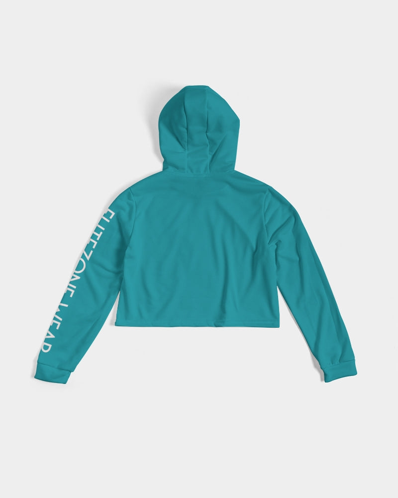 blue sky women's cropped hoodie