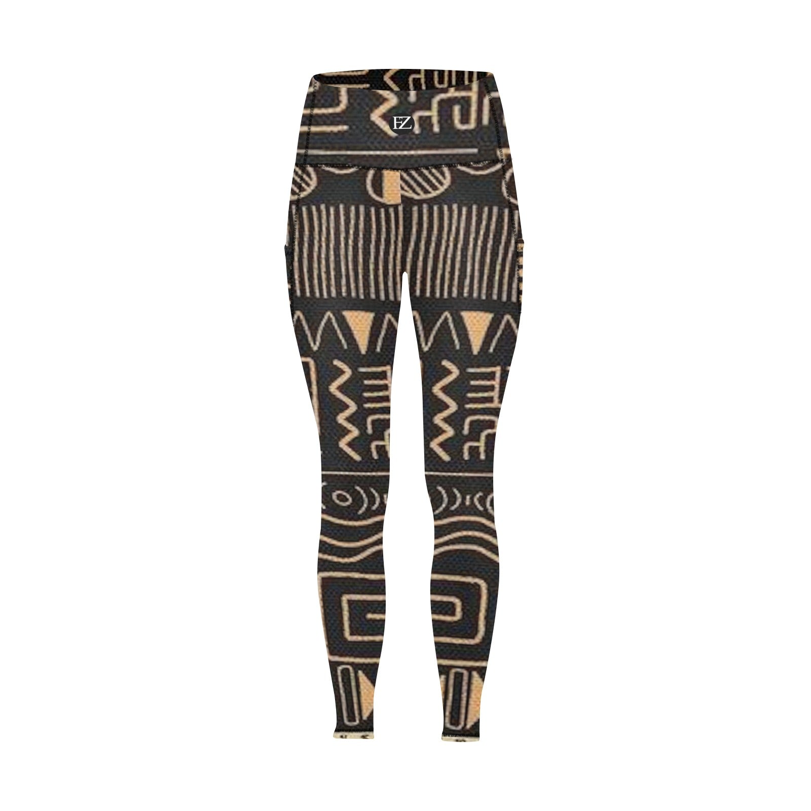 fz women's leggings all over print high waist leggings with pockets (modell56)