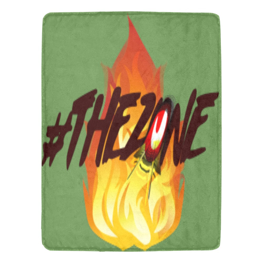 fz blanket zone (l) one size / fz blanket - zone green ultra-soft micro fleece blanket 60" x 80"(made in usa)
