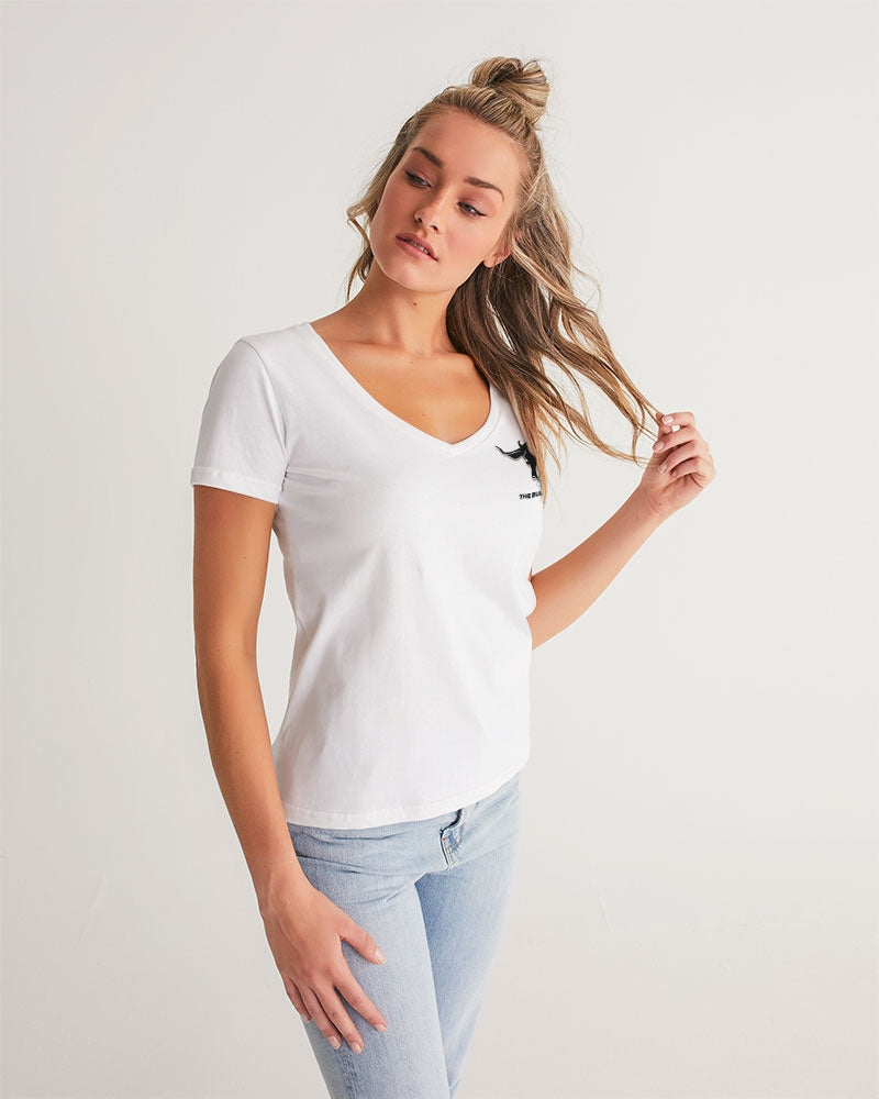 the white bull women's v-neck tee