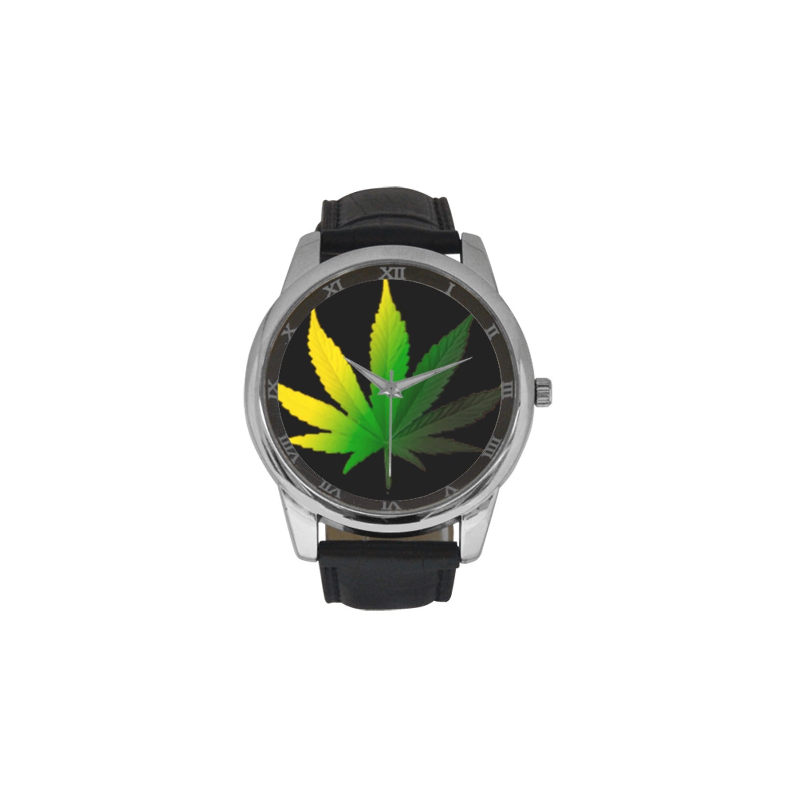 fz men's watch men's leather strap large dial watch (model 213)