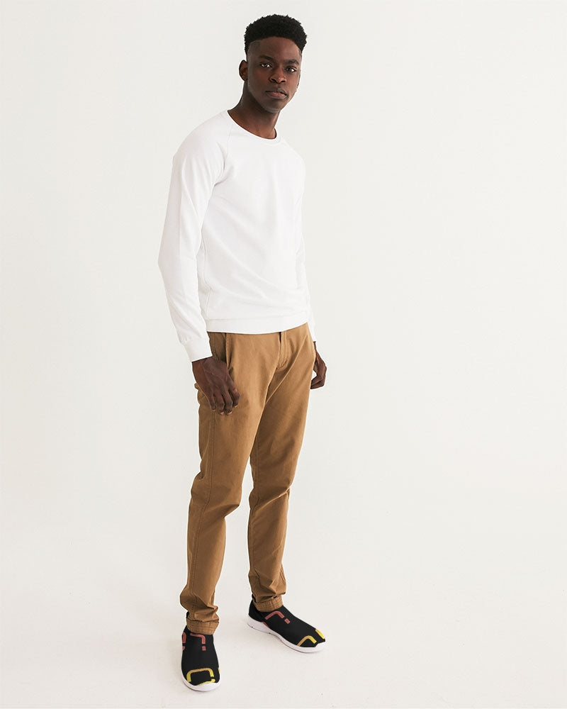 smokin black men's slip-on flyknit shoe