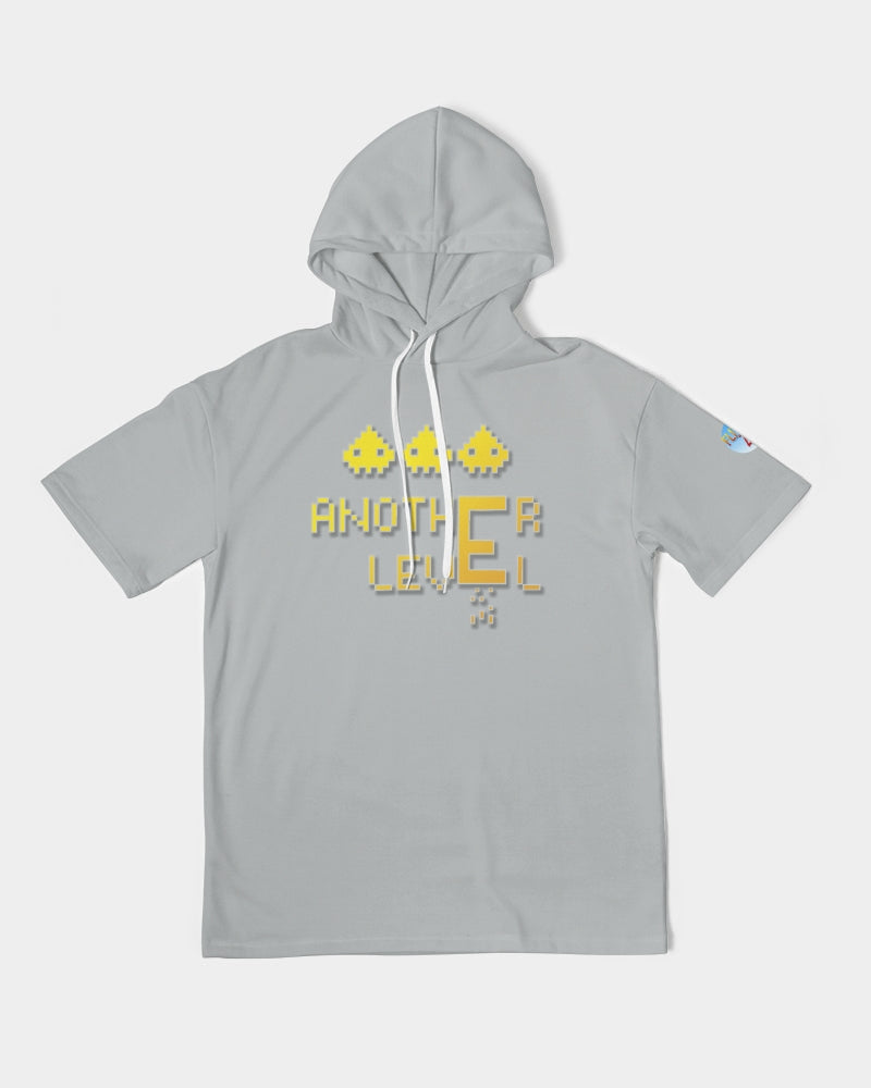 flying grey men's premium heavyweight short sleeve hoodie