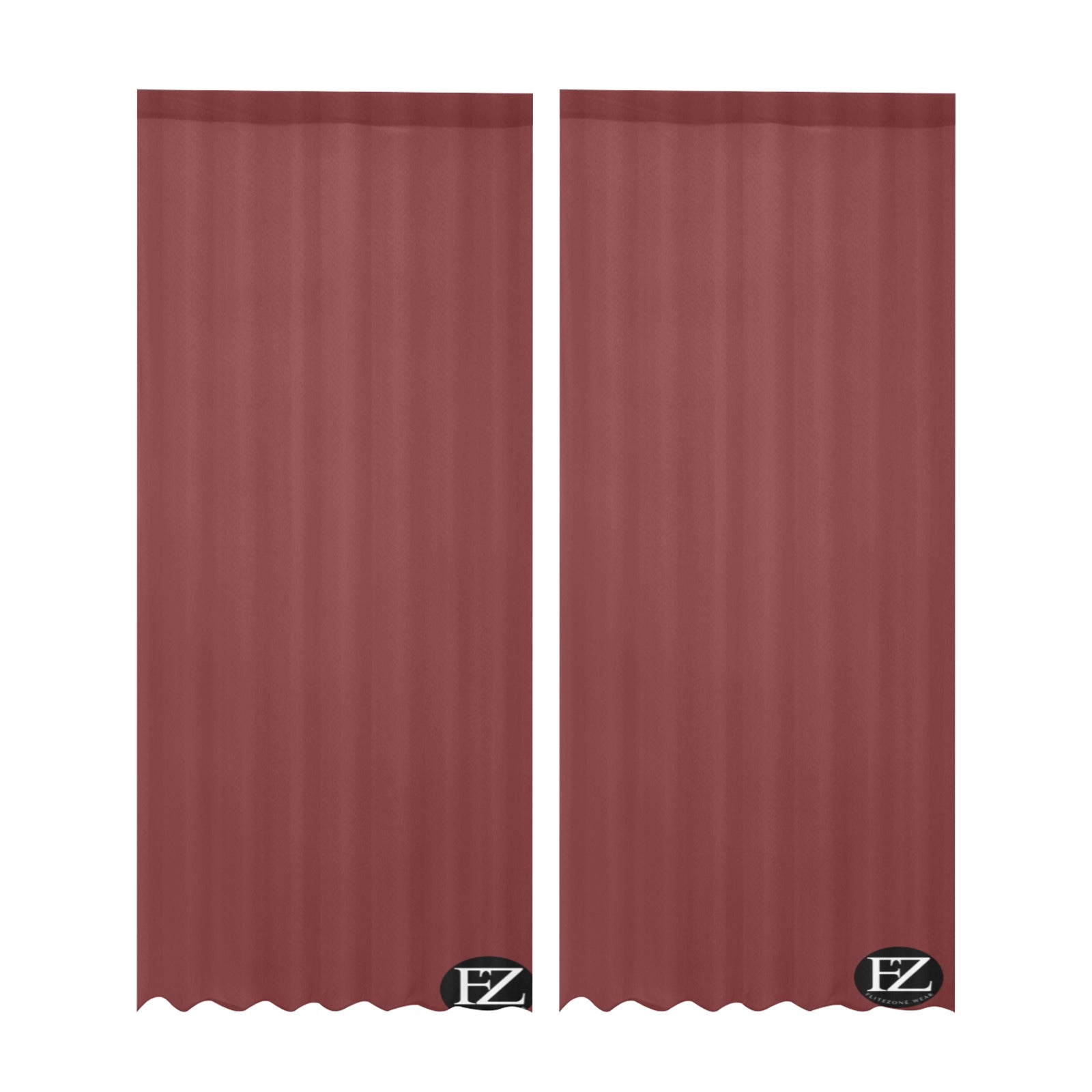fz gauze curtain one size / fz room curtains - burgundy gauze curtain 28"x95" (two pieces)