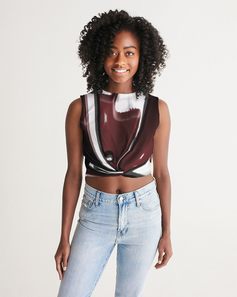 the zone circle women's twist-front tank