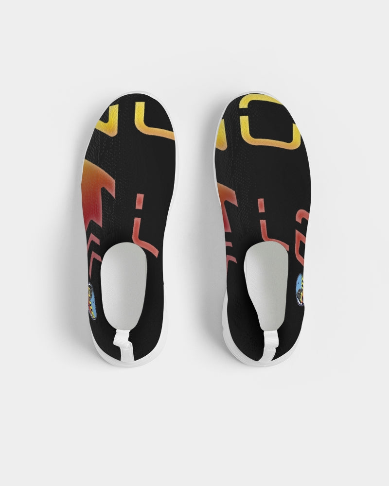 smokin black men's slip-on flyknit shoe