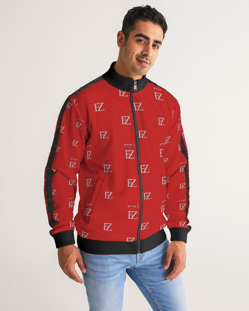 FZ ORIGINAL RED 2 Men's Stripe-Sleeve Track Jacket - FZwear