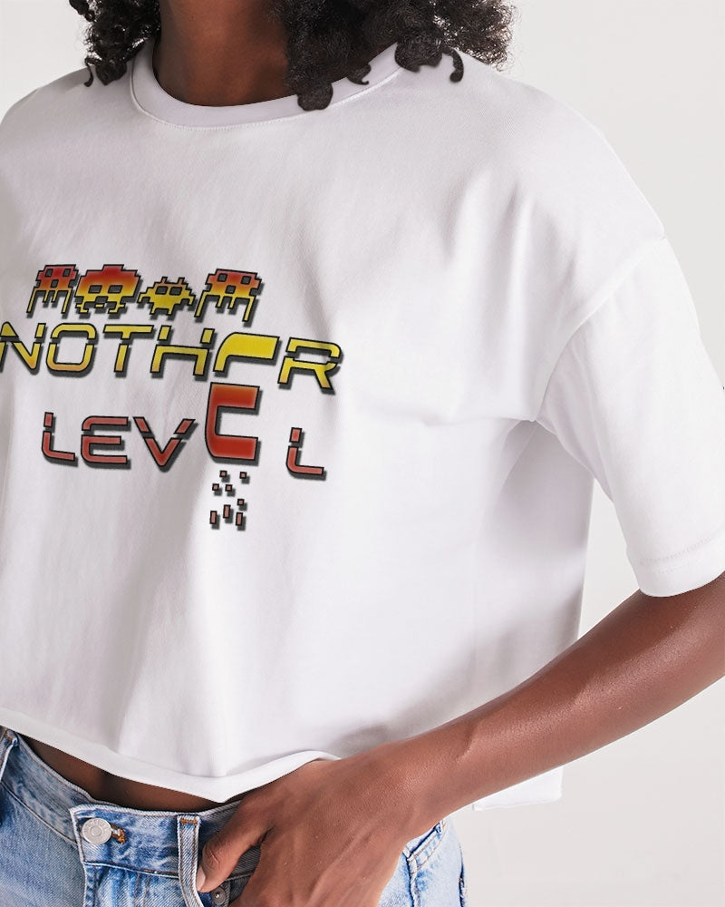 white zone women's lounge cropped tee