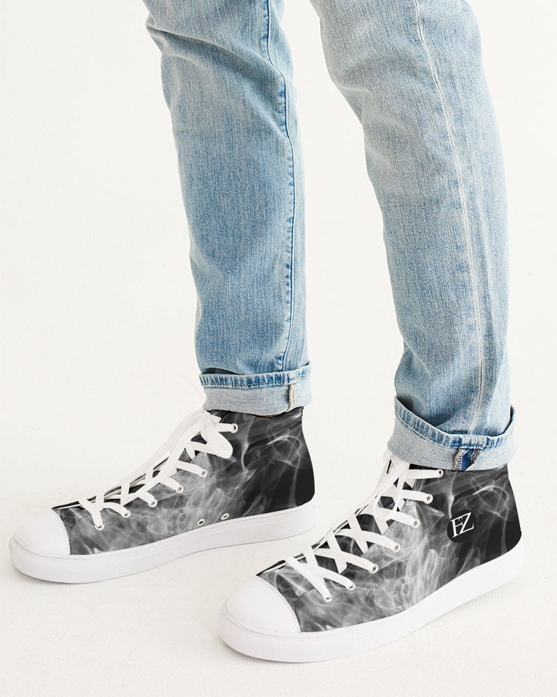 fz blured zone men's hightop canvas shoe