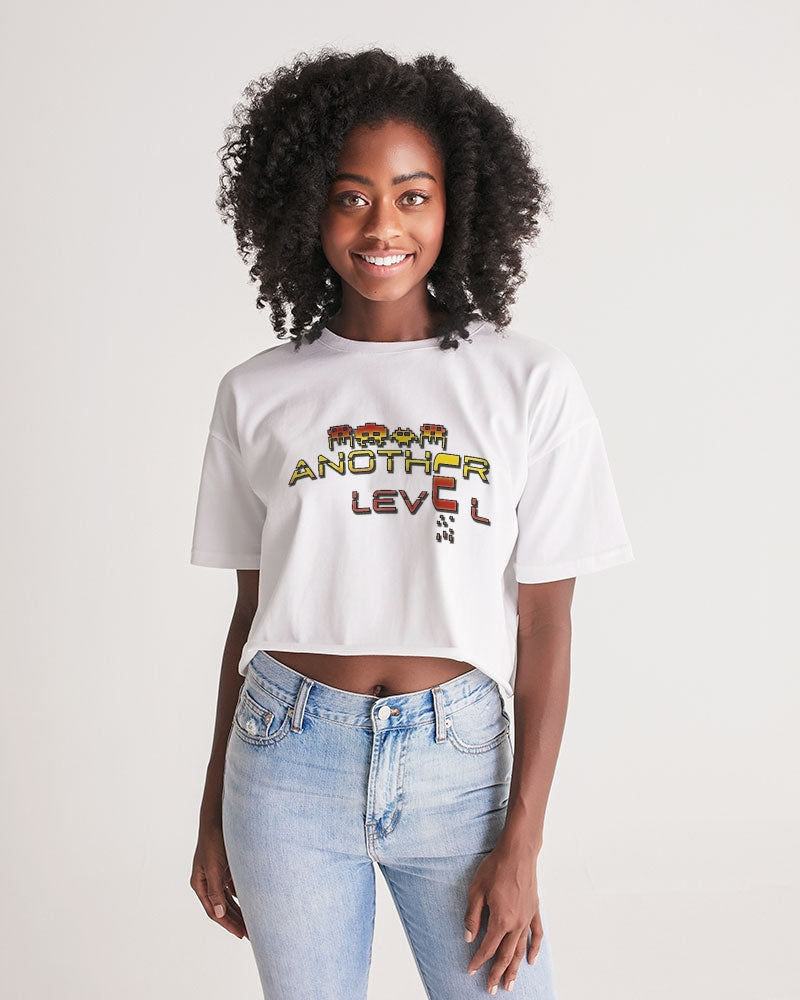 white zone women's lounge cropped tee