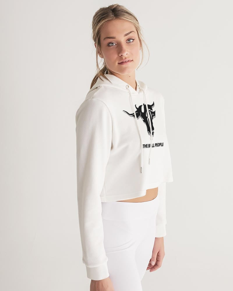 the white bull women's cropped hoodie