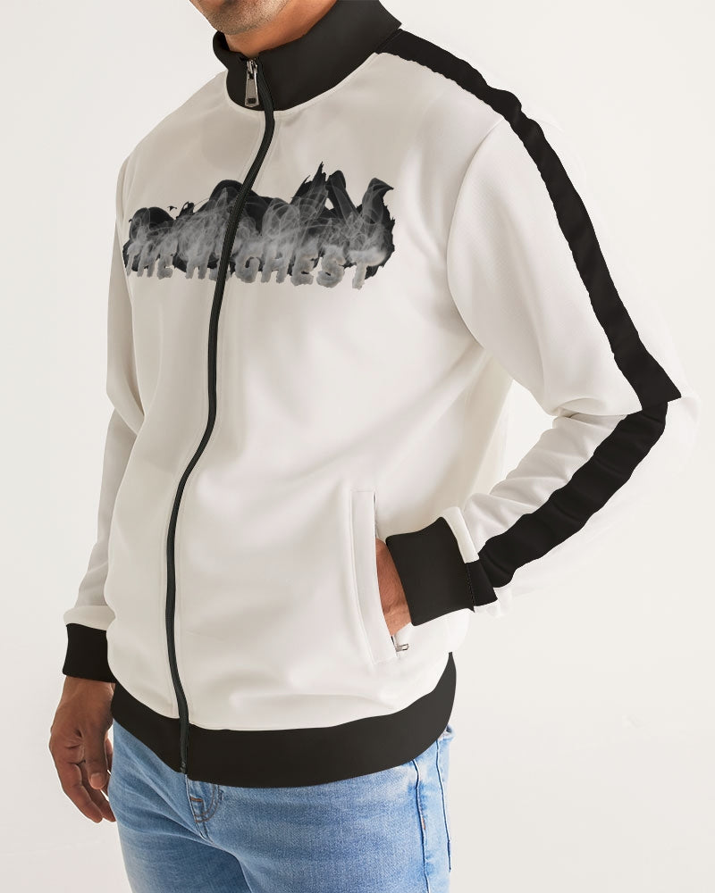 clean stamp men's stripe-sleeve track jacket