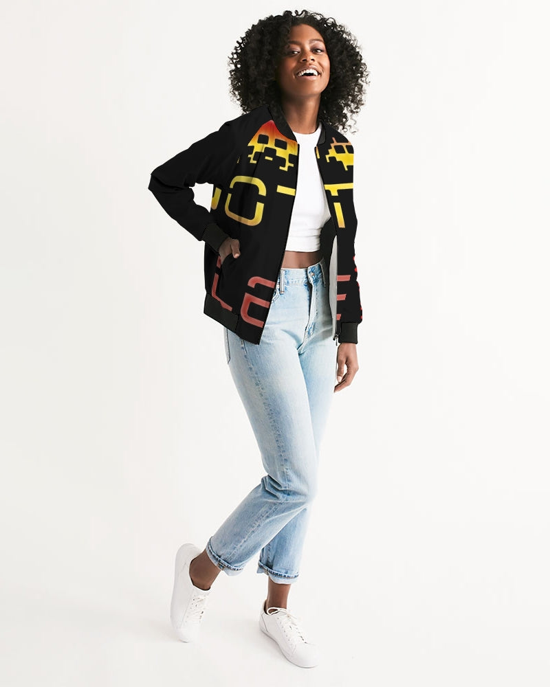 smokin black women's bomber jacket
