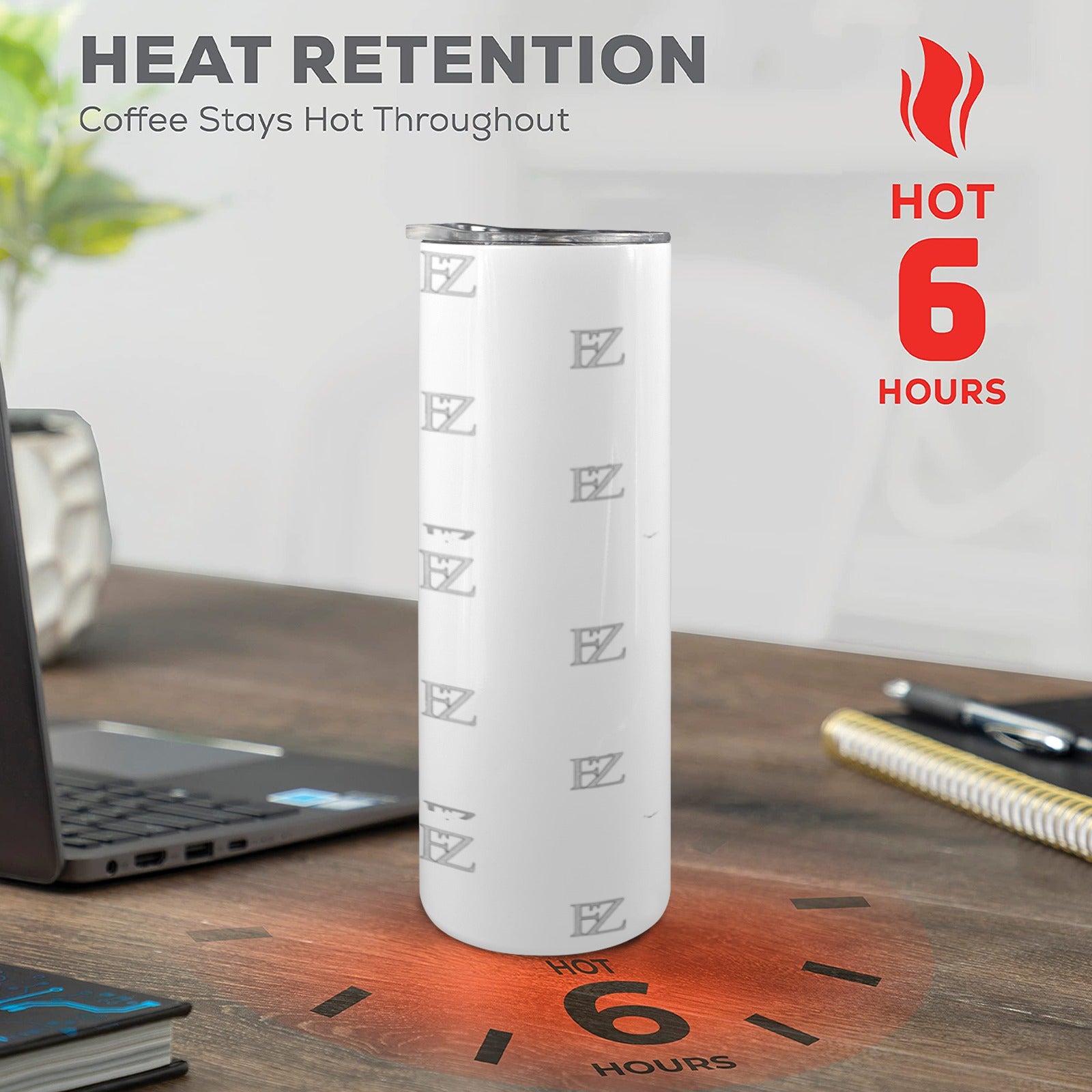 fz cold cup 20oz tall skinny tumbler with lid and straw