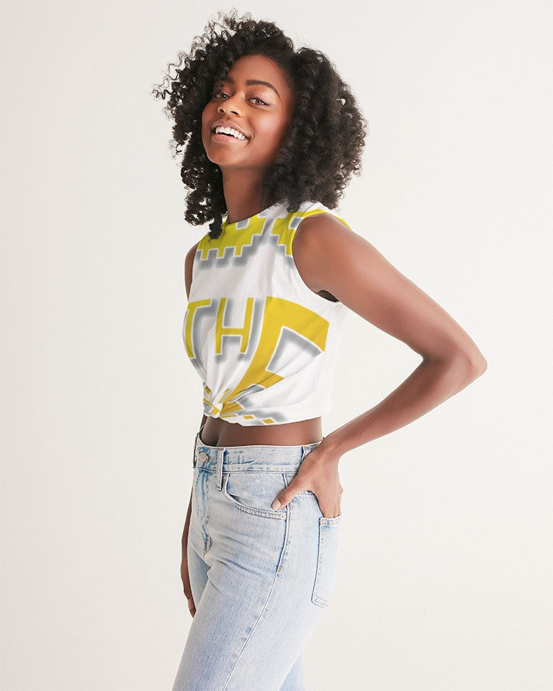 white flite women's twist-front tank