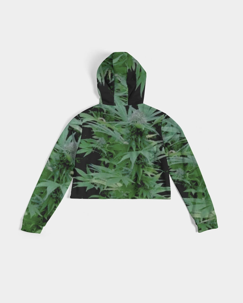 the bud - darker shade women's cropped hoodie
