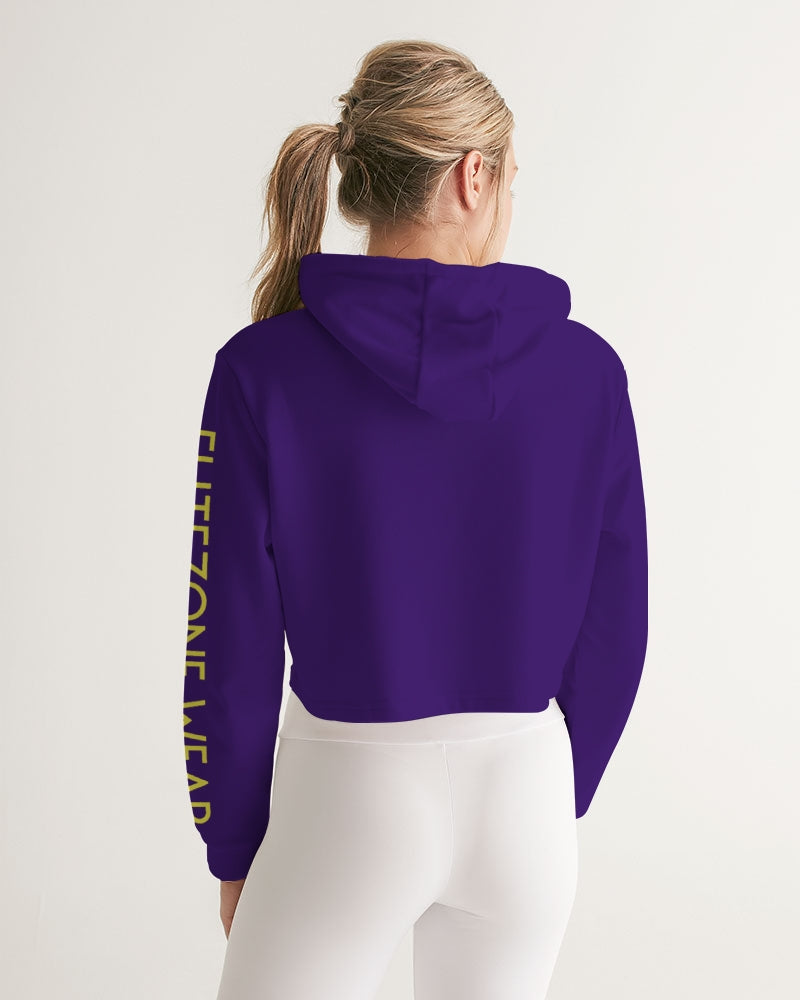 purple flite women's cropped hoodie