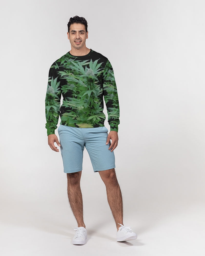 the bud - darker shade men's classic french terry crewneck pullover