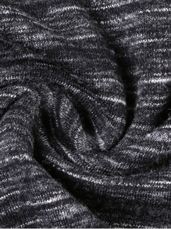 new fashion open placket slub silk men's long-sleeved t-shirt