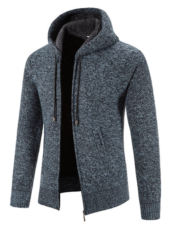 FZ Men's casual knitted HOODED zipper jacket - FZwear