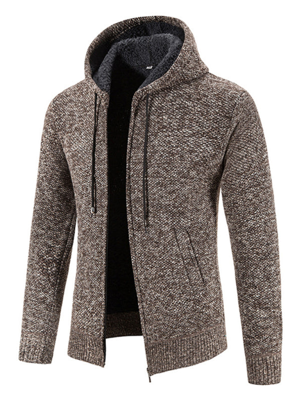 FZ Men's casual knitted HOODED zipper jacket - FZwear