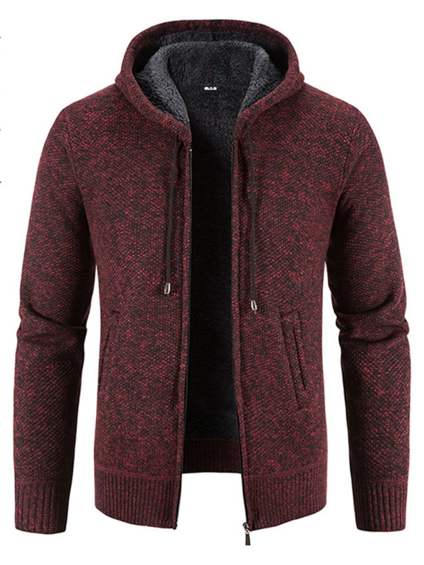 FZ Men's casual knitted hooded zipper jacket - FZwear