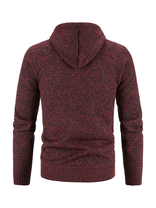 FZ Men's casual knitted HOODED zipper jacket - FZwear