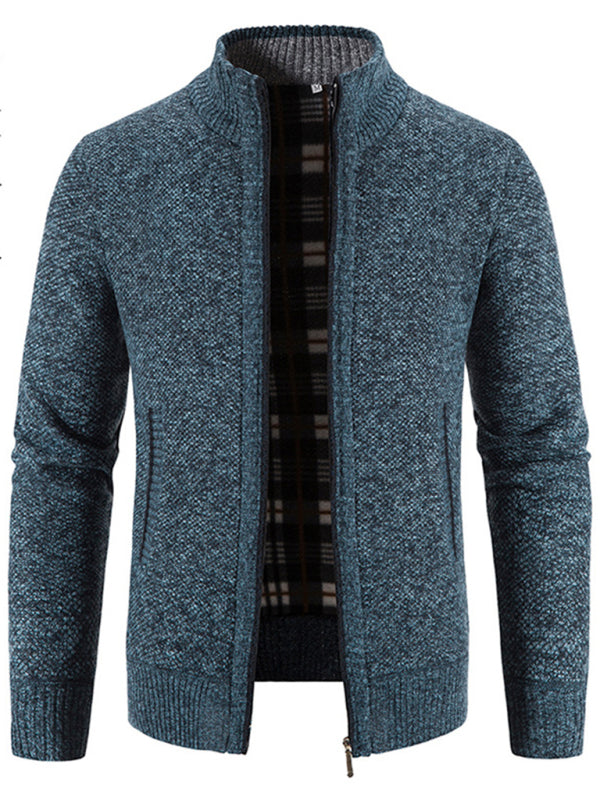 FZ Men's casual stand collar knitted jacket - FZwear